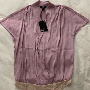 NWT PAIGE Dijon Satin Bodysuit